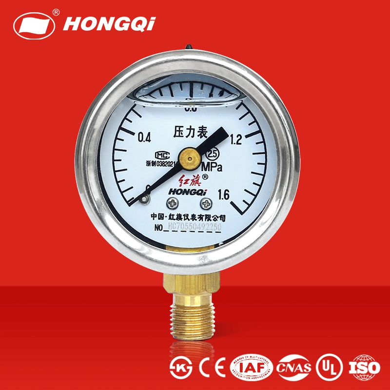 Hongqi 1.5" Cheap Price Silicone Oil/Glycerine Liquid Filled Pressure Gauge