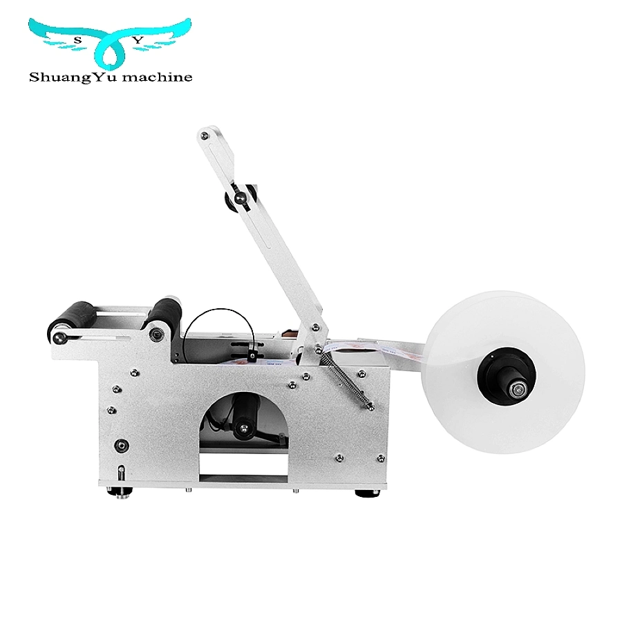 Semi-Auto Mazo de cables Los cables del auricular plegable el etiquetado de la bandera de la máquina para adhesivo de las líneas del sensor de Labeler