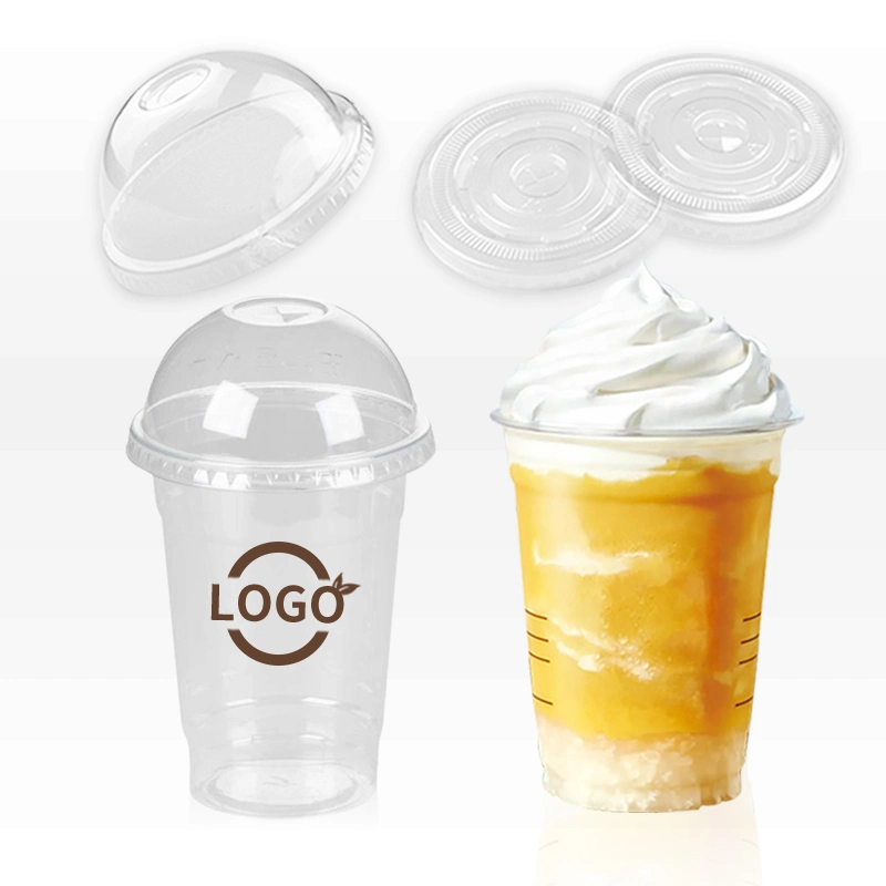 Takeaway Ice Coffee Bubble Tea Cup Disposable Plastic Cup 16oz Pet Boba Milk Tea Cup