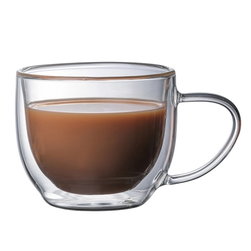 High quality/High cost performance  Wholesale/Supplier Unique Design Glass Mugs Transparent Glass Cup Coffee Mug for Tea Wine Water Drinking Borosilicate Glass Cup Glassware