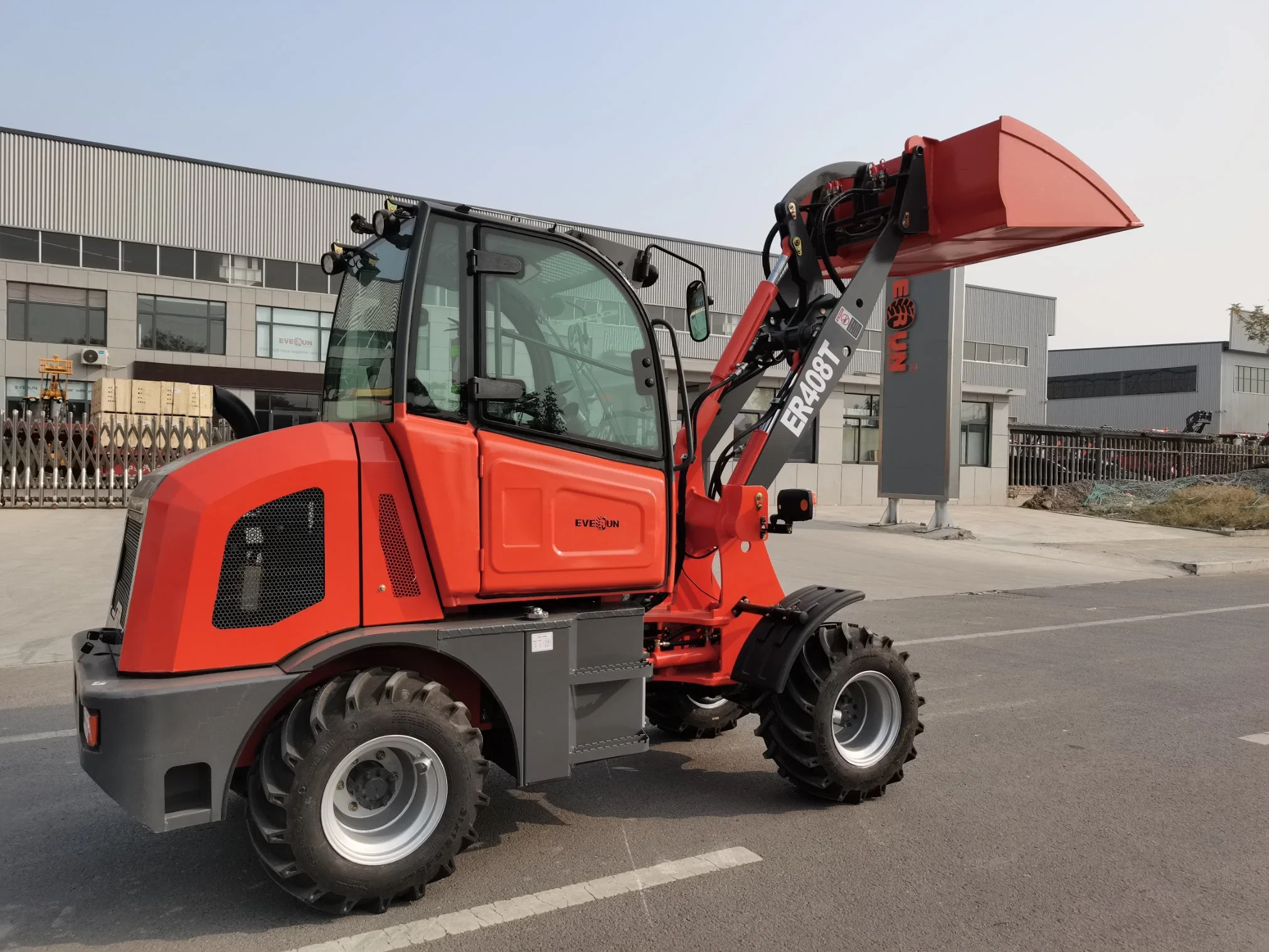 New Arrive Everun ER408T 0.8ton Gear Box Shovel Compact Bucket Mini Wheel Loader