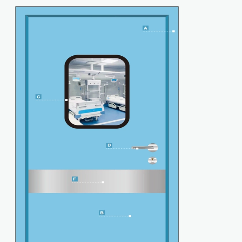 Edelstahl Saubere Tür Rückluft Tür Medical Door Factory Direktversorgung