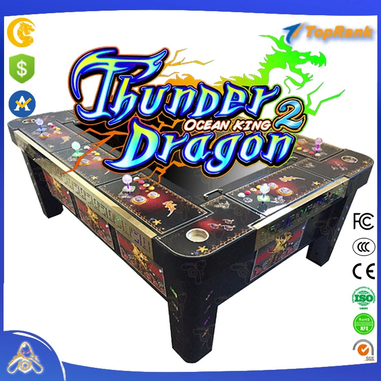 EUA Hot Sale Online 100 polegadas 10 Player Arcade Shooting Mesa Máquina de diversão Gabinete Ocean King Fish captura jogo 2 Dragão de trovão