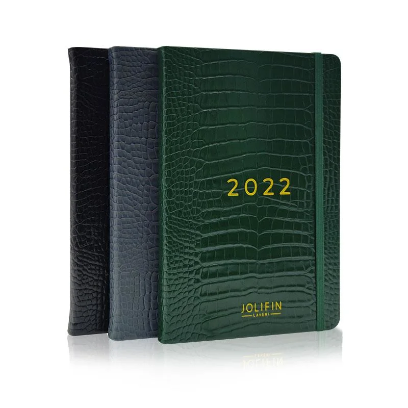 2023 A5 Custom Printing Design PU Leather Hardcover Agendas Notebooks