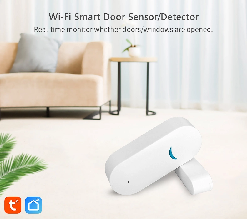 Wireless Tuya WiFi Magnetic Contact Home Security Alarm Door Alarm Sensor Door and Window Detector