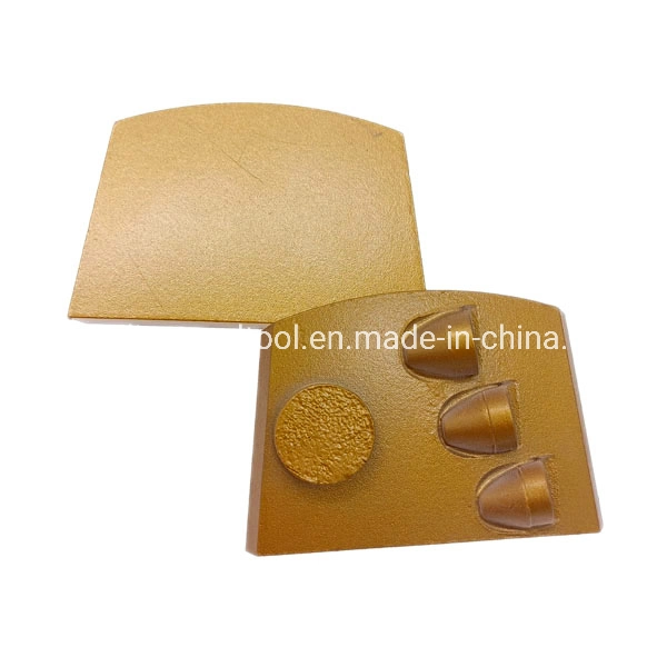 Esmerilado epoxi de hormigón 3 PCDs raspador segmento de diamante PCD