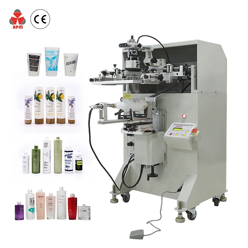 Bottle Screen Printing Machine for Ferfume Bottle Round Glass Plastic Cup Tube Printer machinery Semi Automatic Bottle Silk Screen Printing Machine