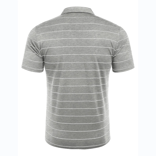 Wholesale/Supplier Custom 95% Cotton 5% Spandex Soft Comfy Jersey Men's Summer Short Sleeve Casual Business Striped Pocket Polo Shirt