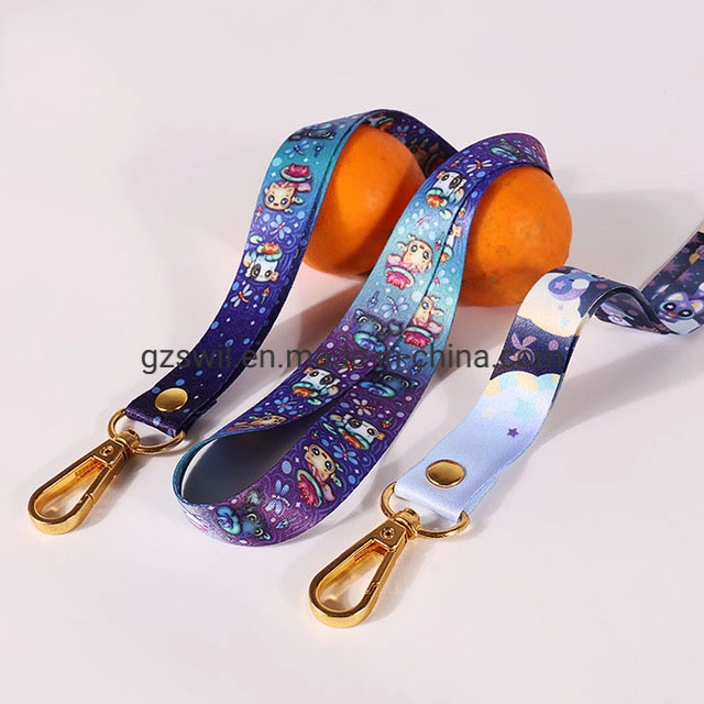 ID-Kartenhalter Kundenspezifisches Logo Polyester gedruckt Sublimation Lanyard