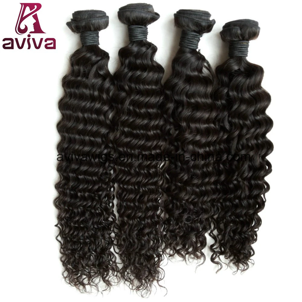 Onda profunda Virgem Natural Peruano Extensão de cabelo