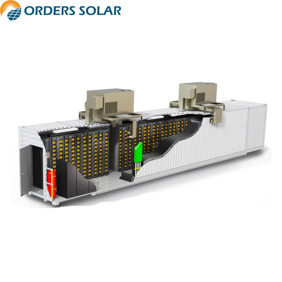 Commande 500 kw 1000 kW 1 MW 2 MW stockage d'énergie de panneau solaire Prix du conteneur de batterie d'alimentation