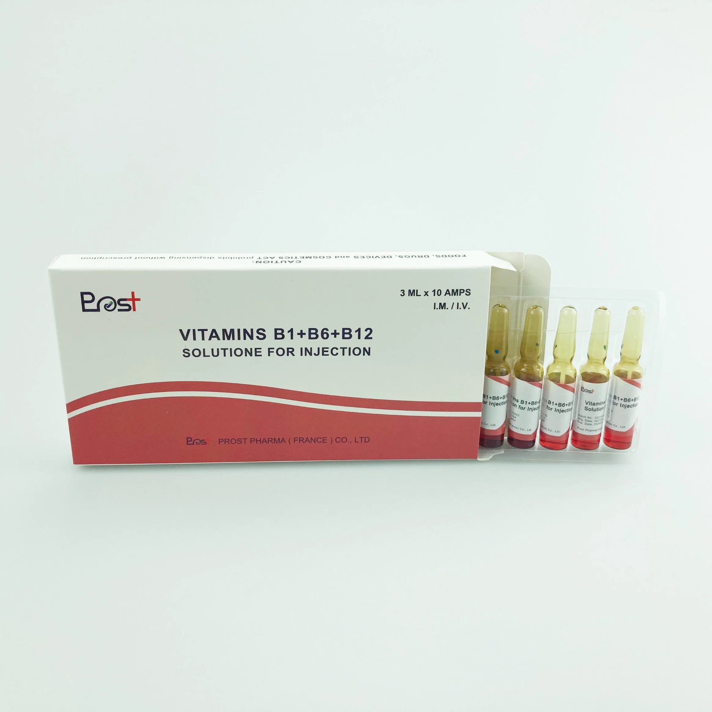 3ml Vitamin B1 B6 B12 Solution for Injection