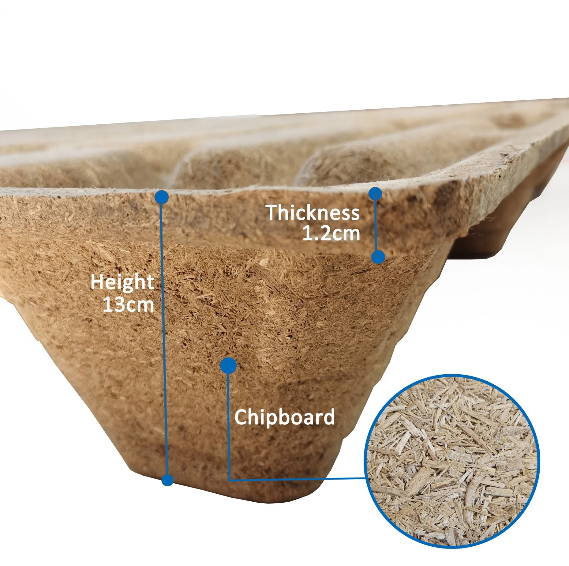 E-Co amable de la bandeja de madera moldeada reciclable nuevo tipo de palets de moldeo