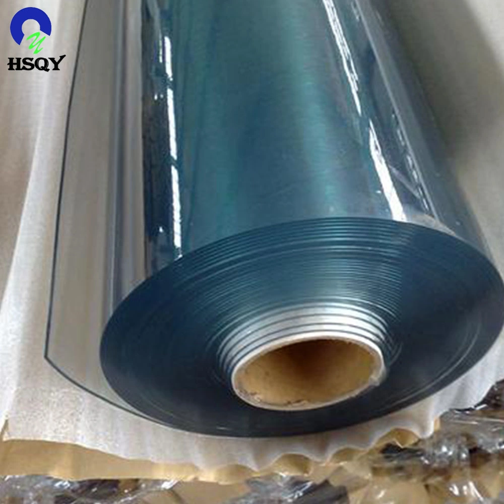 Bluish Plastic Flexible PVC Film Super Clear Soft PVC Film