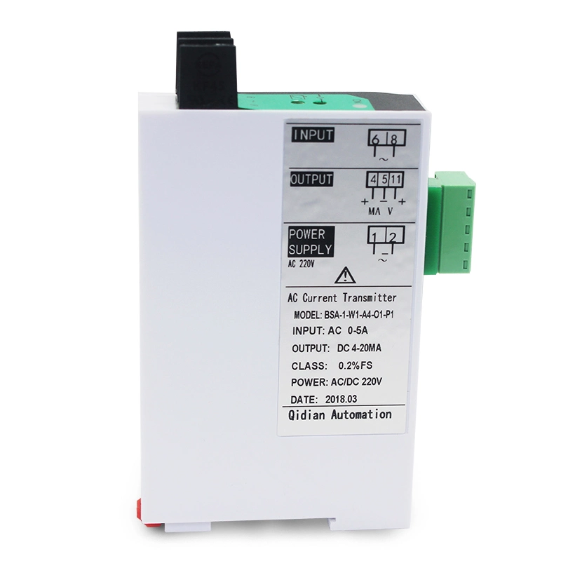 AC Current Transmitter 10A 20A 30A 50A 100A Input Current Transducer 4-20mA 0-10V Output China Current Convertor Price with DC24V