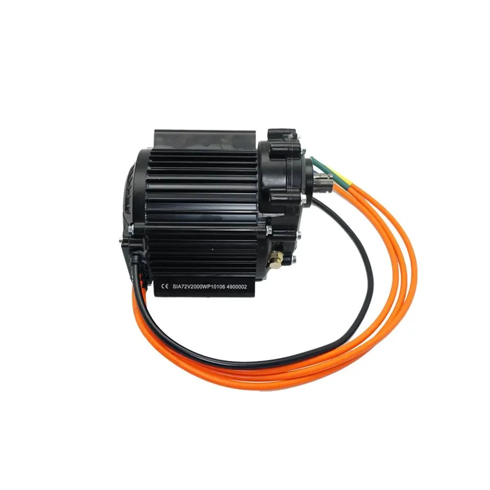 Motor de TRANSMISSÃO MÉDIA QS 120 60h 2000W V3 72V com Caixa de velocidades para moto e bicicleta elétrica