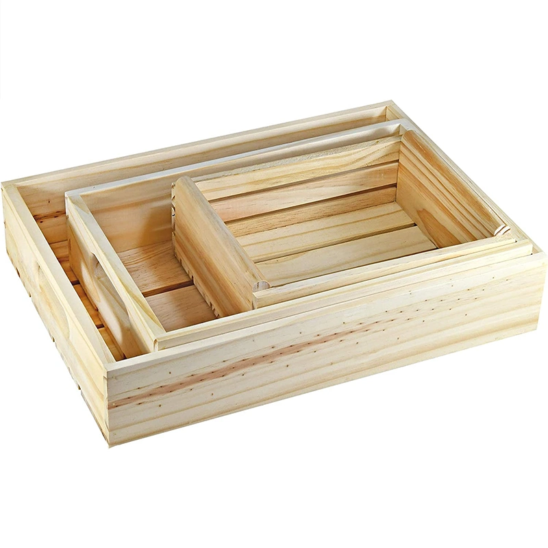 Cajas de almacenamiento de cajas de madera de los organizadores de la tabla de artesanía en madera de la sembradora La decoración del hogar