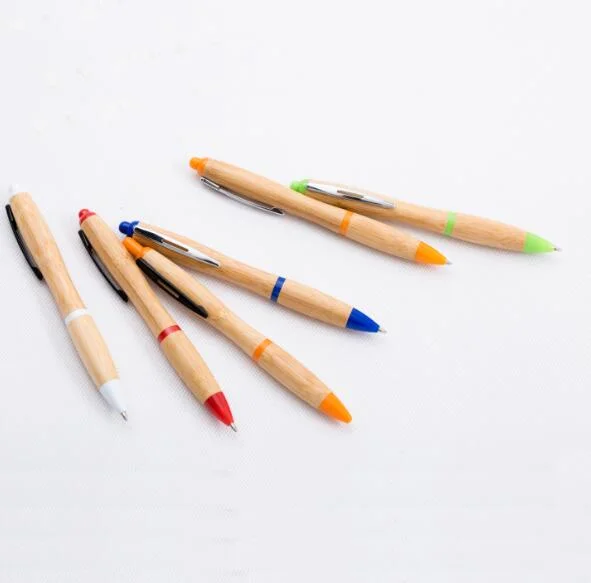 Promoción Eco Friendly Madera Bambú bolígrafo con logotipo personalizado