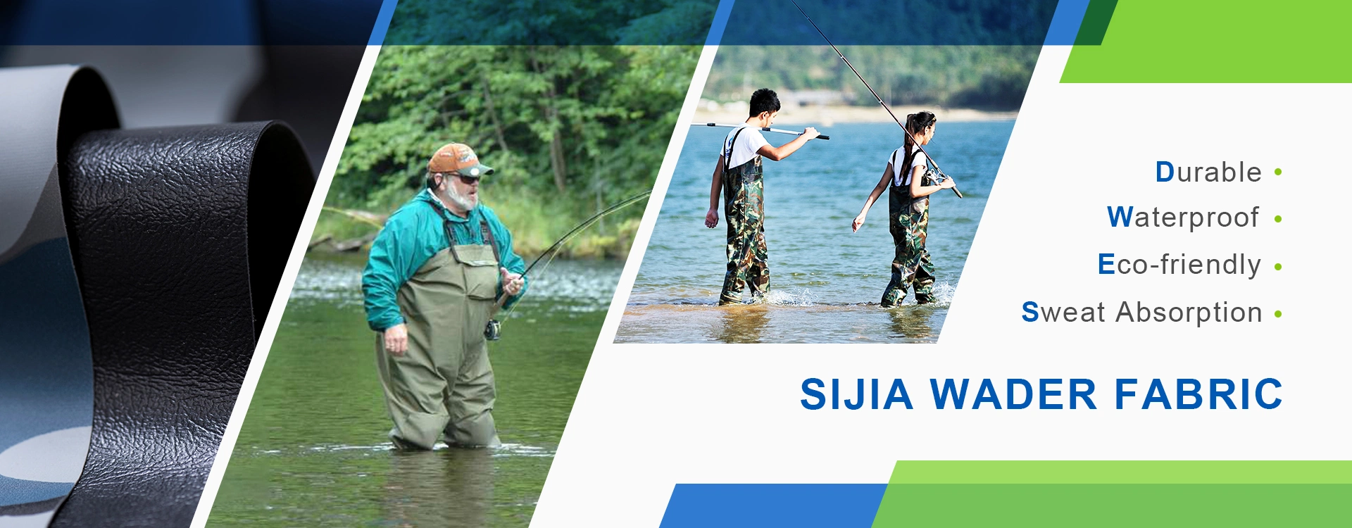 Sijia Eco-Friendly Waterproof PVC Knitted Coated Tarpaulin Material for Wading Fishing Suit Raincoat