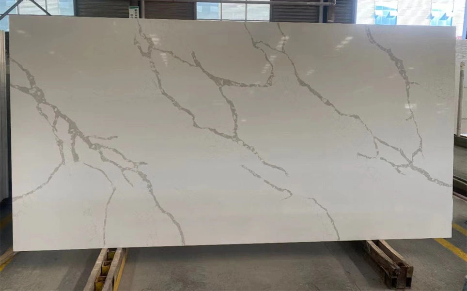 Granite Color Artificial Quartz Stone Slabs for Vanity Tops with Solid Surface
