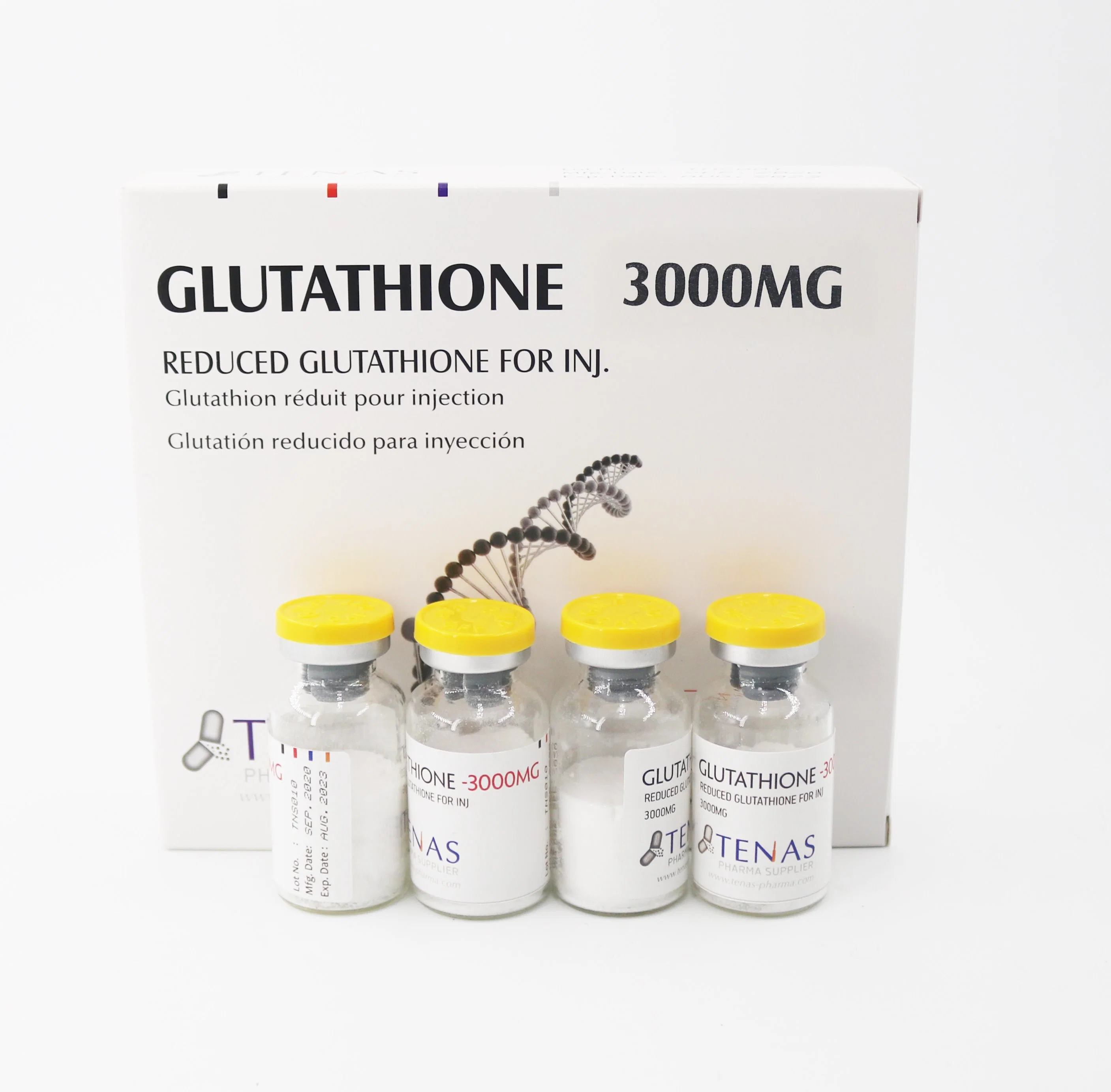 Anti-Aging и отбеливающих снижение Glutathione порошок для системы впрыска 3000 мг