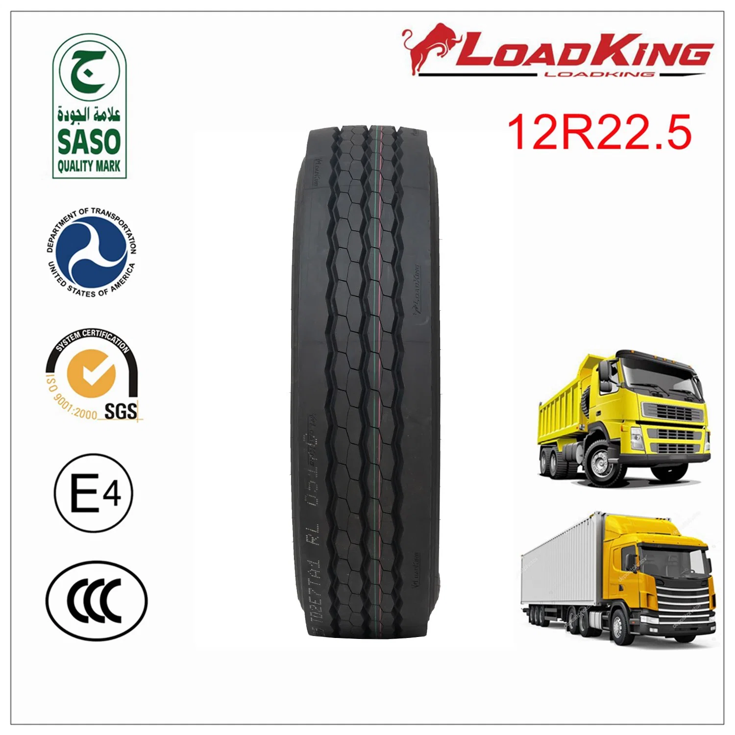 12r22.5 Loadking marque Vente en gros Prix bon marché Chinois tout acier radial Pneus de camion