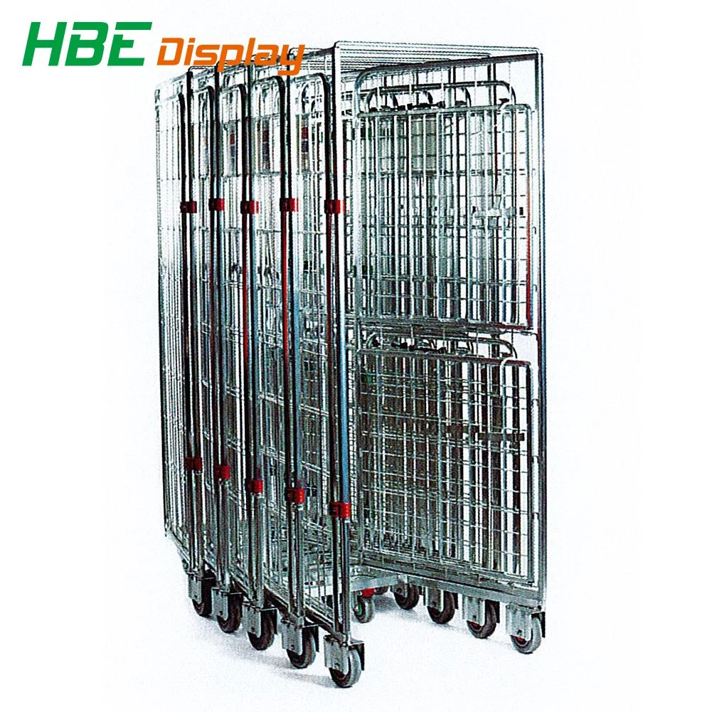 Warehouse Foldable and Nestable Industry Factory Storage Material Transport Pick up Trolley Roll Container