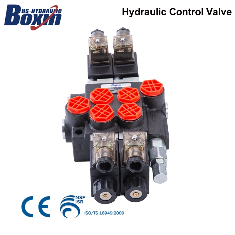 2 Spool Hydraulic Control Valve High Pressure Control Valve with 2-3pin