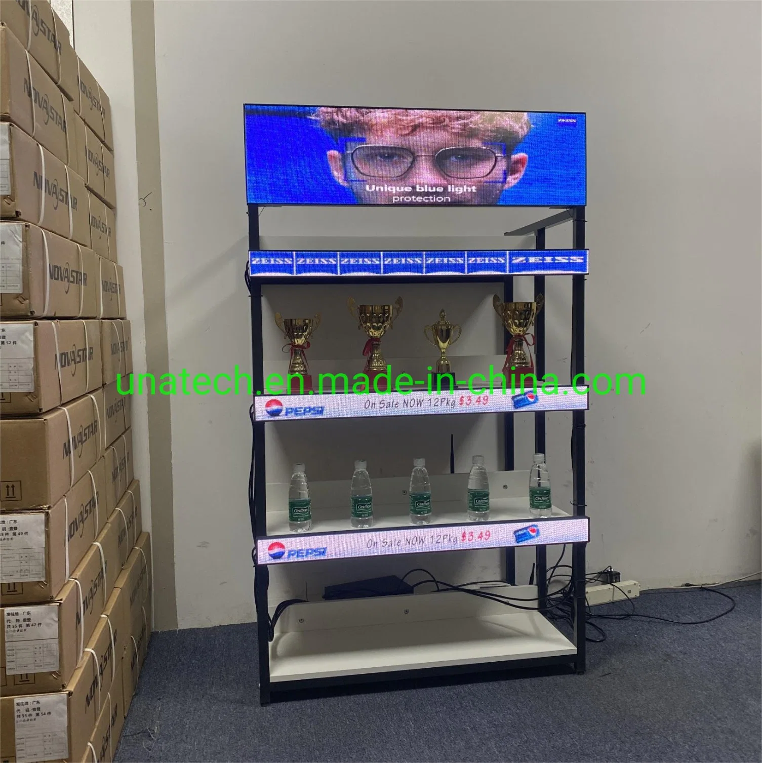 Indoor Advertising Supermarket Shelf LED Digital Panel Video Board Signage Display Screen