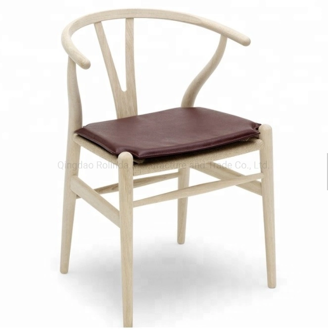 Hot Selling Restaurant Y Dining Chair Wood with Rattan Seat