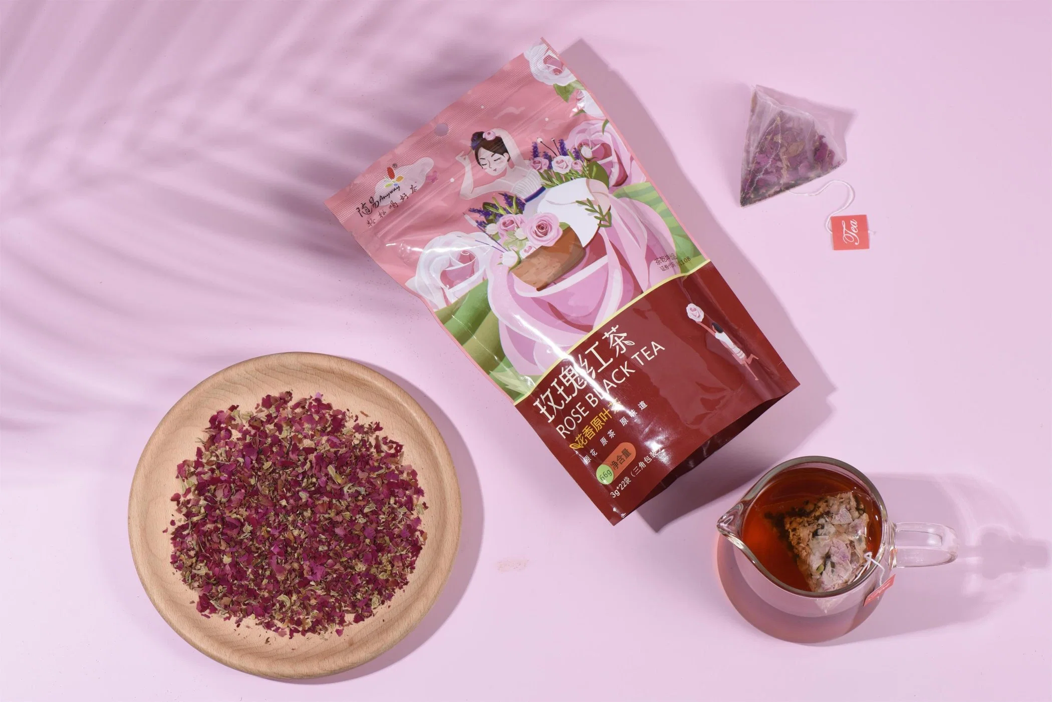 Delicious Rose Black Tea Bag Packaged Into Various Tea Bag Hot Sale