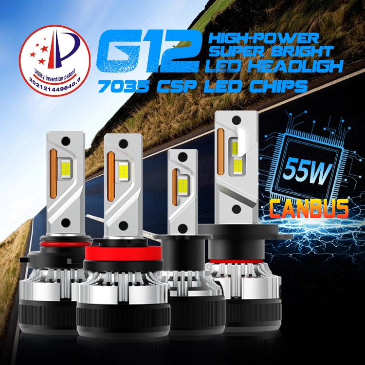 G-View G12 High quality/High cost performance new style  12V 360 100w headlight h4 h7 h8 led bulb G12 H7/H18 Led Headlight