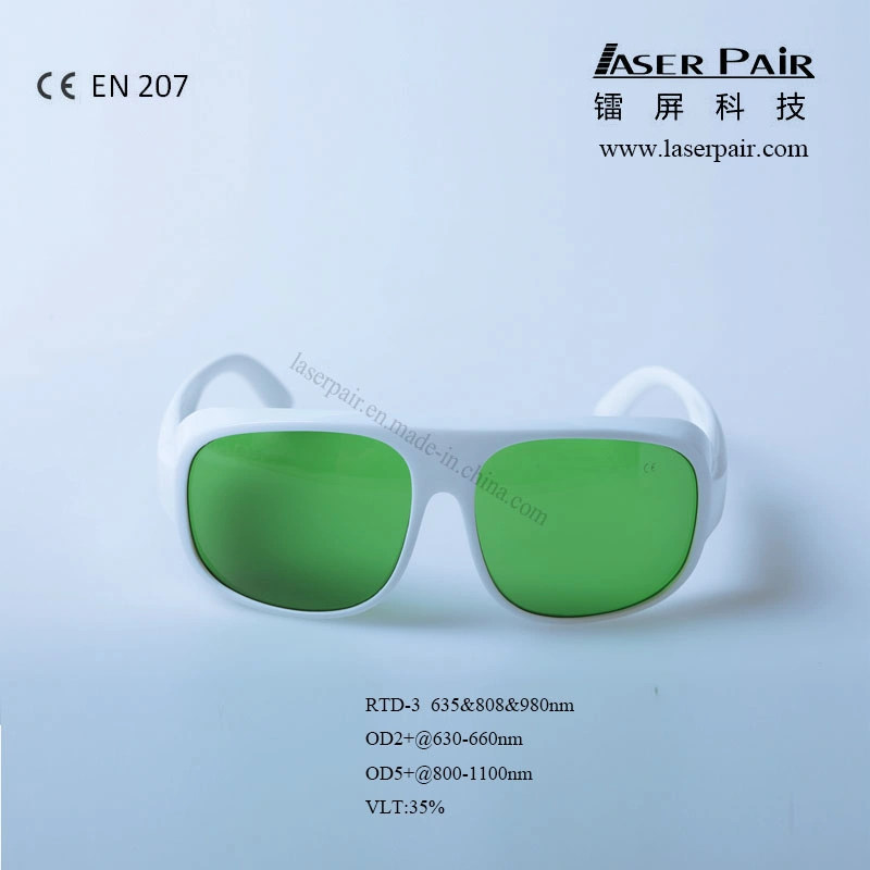 Laser Safety Glasses, 635&808&980 Nm, Laser Safety Eyewear Frame 52, Protect Wavelength: 630-660nm&800-1100nm Application: Red Lasers, 808&980nm Diodes