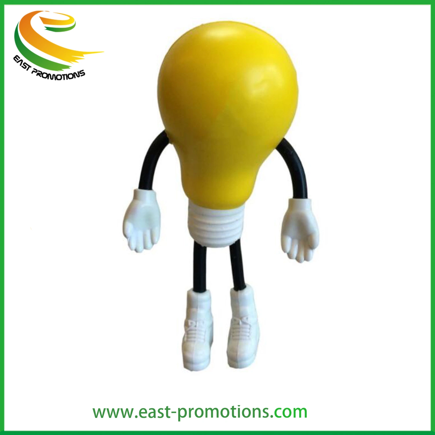 Wholesale/Supplier PU Foam Light Bulb Shape Promotion Stress Toys, Stress Relief Toys with Logo Printed