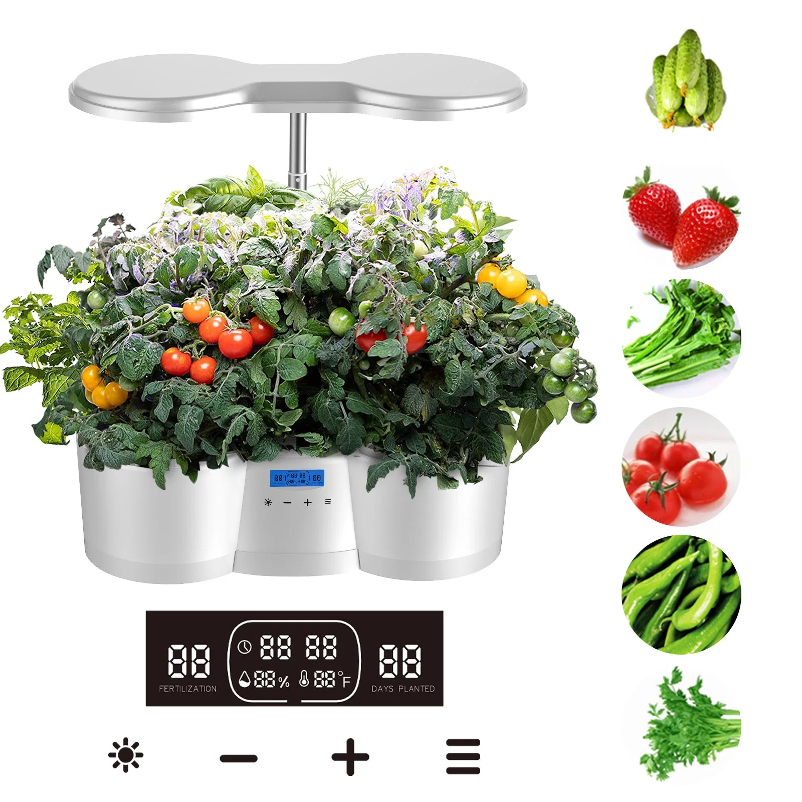 Masmire Indoor Hydroponic Garden with 12 Pots, Indoor Garden with LED Grow Light.