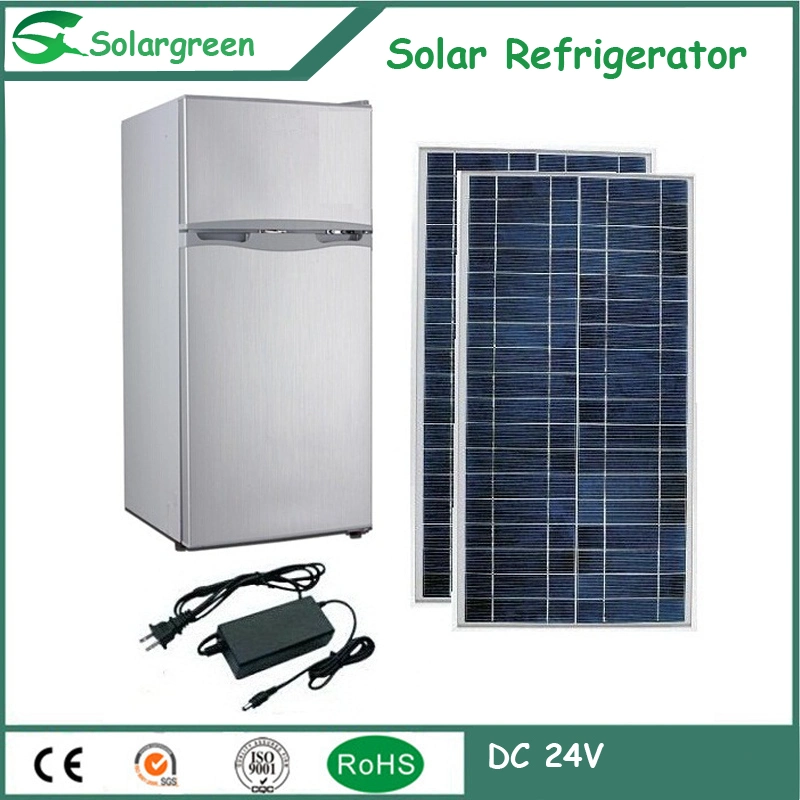 Home Double Door Top-Freezer DC 12V/24V Solar Fridge Refrigerator for Sale