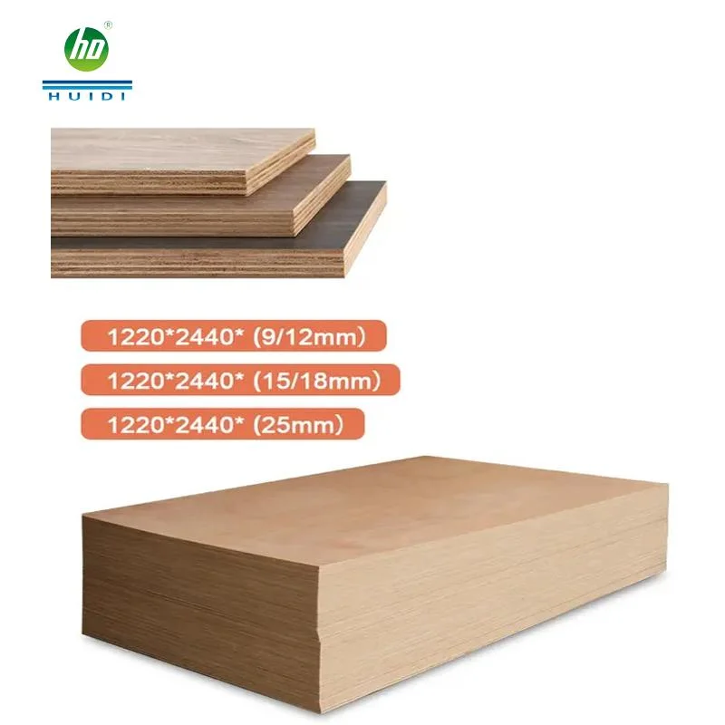 Linyi Natural Cheap Furniture Wood Veneer Melamine Marine Faced Hardwood Laminated Veneer Melamine Board