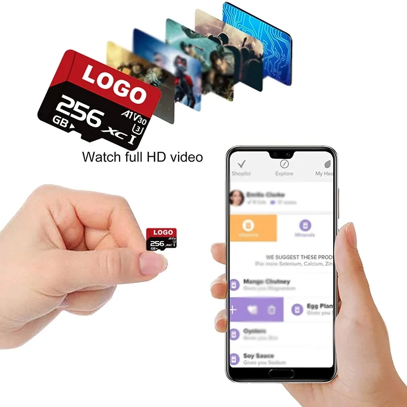 Vente à chaud carte mémoire originale carte Flash 32GB 64GB 128GB Carte TF mémoire caméra 256 Go 1 to