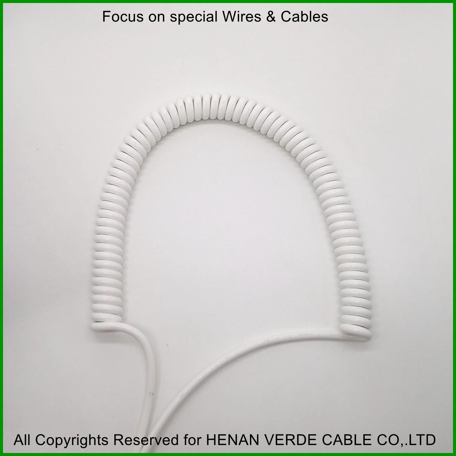 Resistente al UV RoHS aislados con PVC, Cable en espiral de alambre de resorte