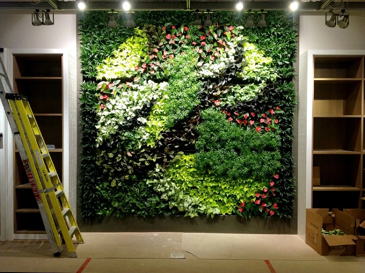 Hot Sale Unique Design Artificial Plant Wall Plastic Grass