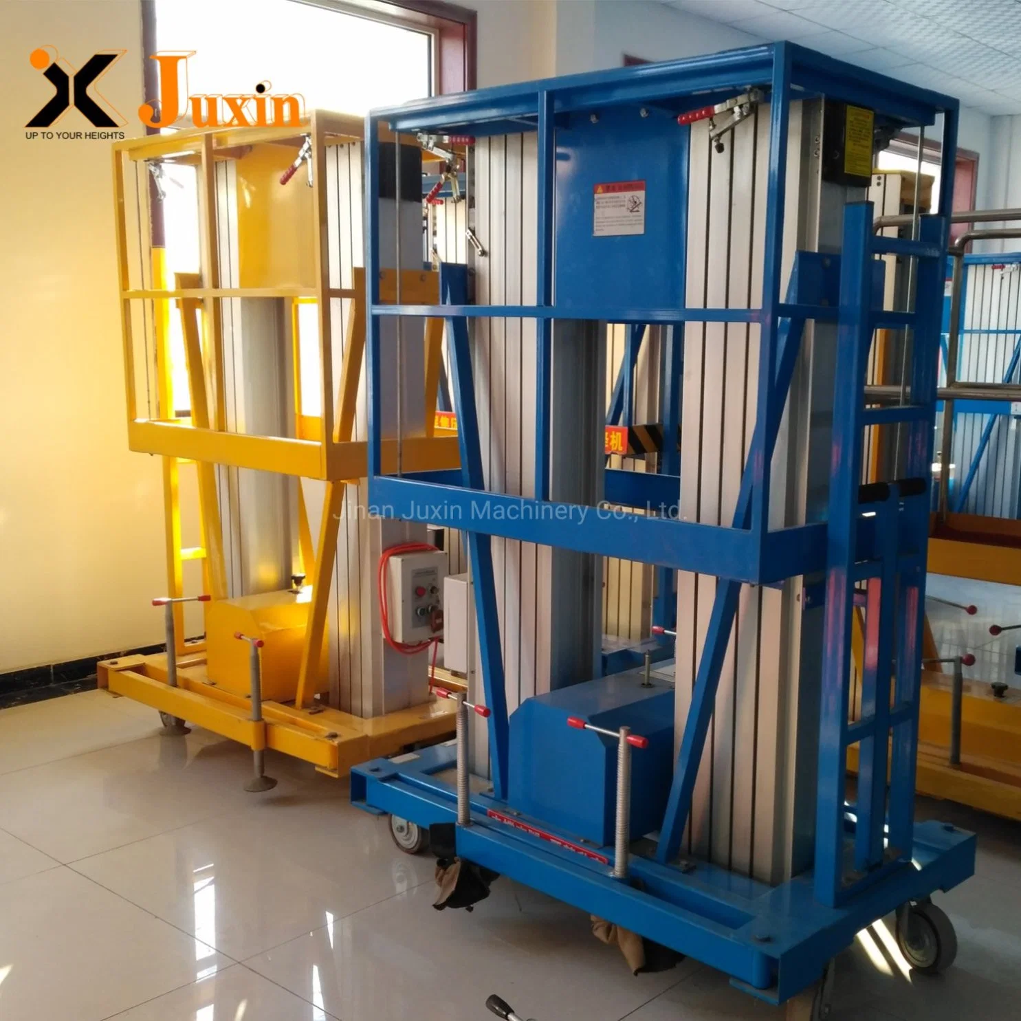 Steel Telescopic Mast Lift Elevated Work Platform