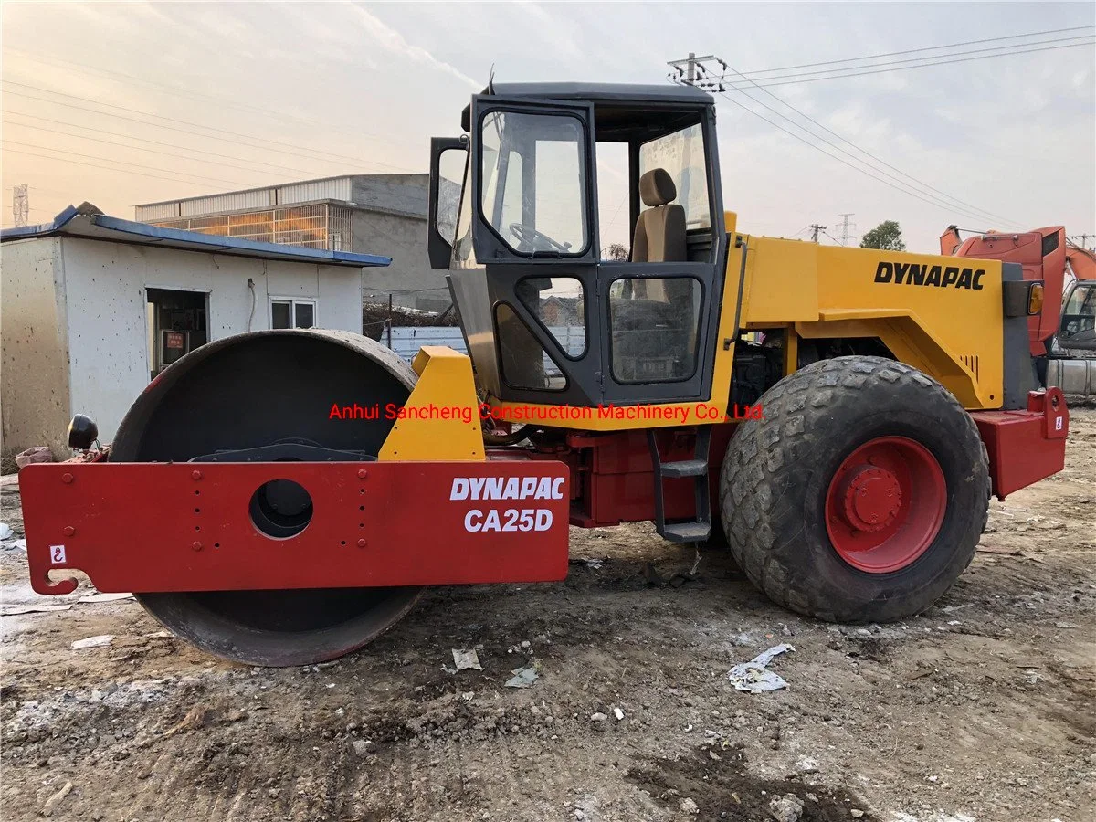 Los pequeños de compactación del suelo utilizado DYNAPAC CA25D Road Roller