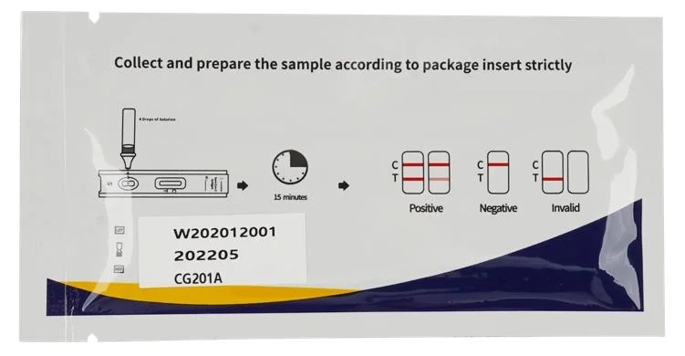Prueba de diagnóstico rápido de antígenos para dispositivos médicos disponible C19 hisopos Kit de texto