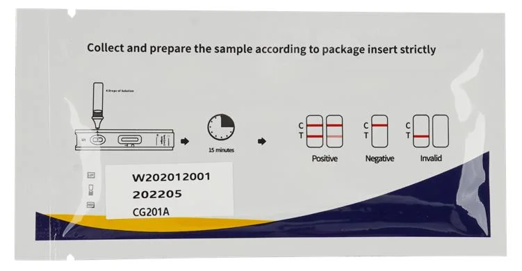 Antigénio de dispositivos médicos de diagnóstico rápido de teste personalizado disponível Swab C19 Kit de texto