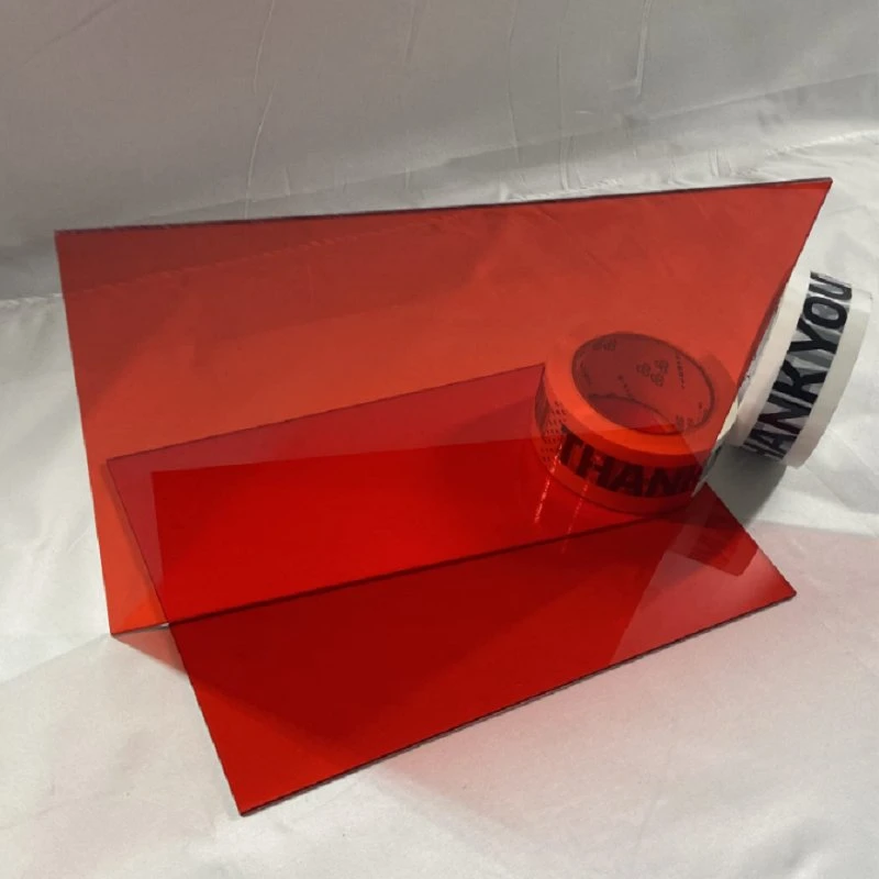 Red Clear Plastic Sheet Color ABS Plastic Sheet,Red Acrylic Sheet ABS Materials Plexiglass Sheet with Protective Paper for Handcrafts Signs Photography Painting