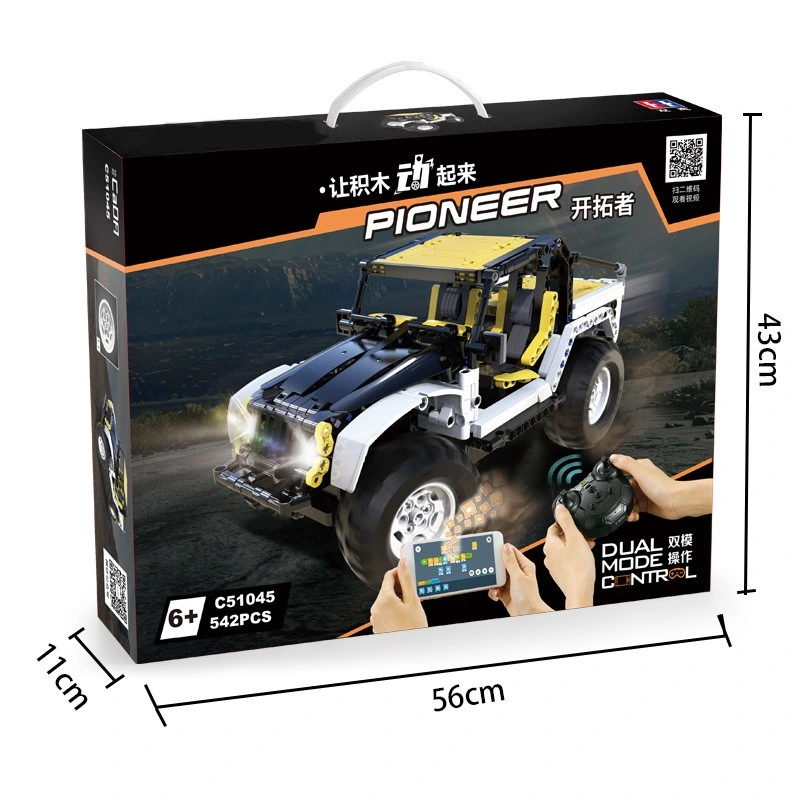 Children Kidconstruction Intelligent Assembled Building Block Brick SUV Armored Buggy Truck City off-Road Remote Control Electric R/C Vehicle Car Set Model Toy