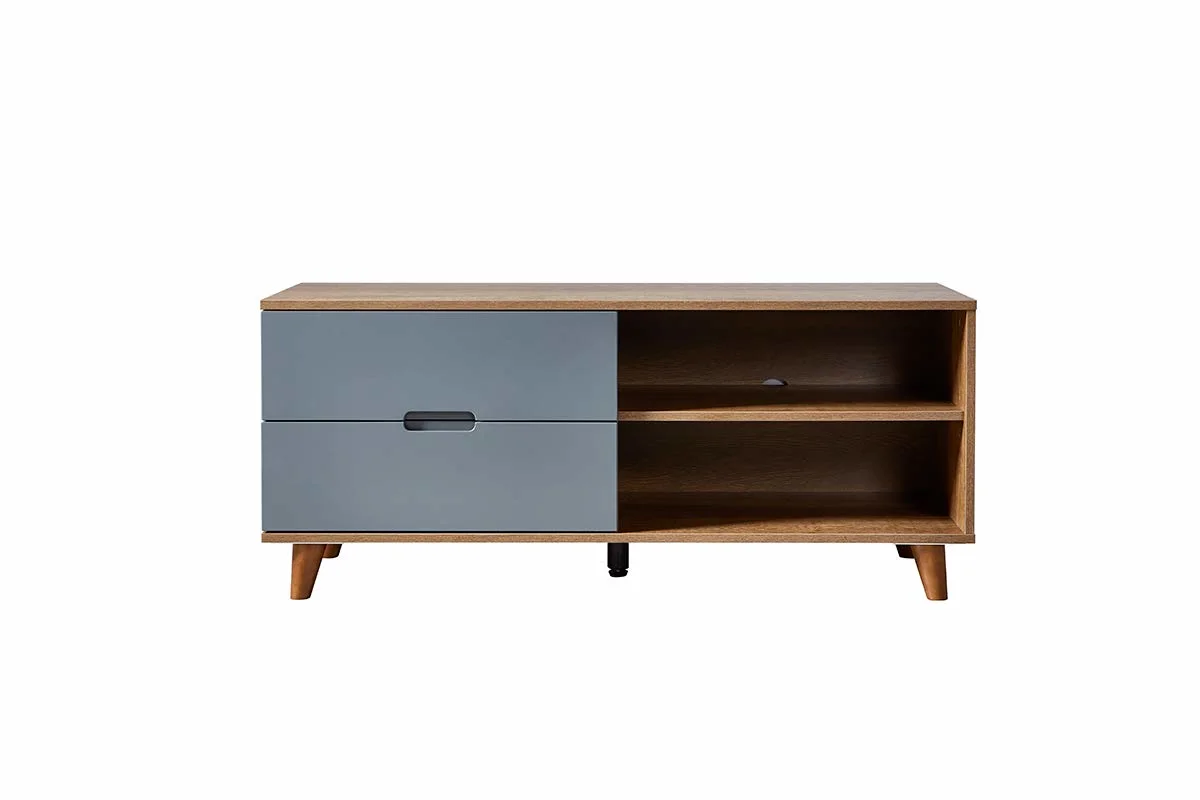 MID-Century Modern TV Stand for Tvs up to 46 Inch Flat Screen Wood TV Console Media Cabinet with Storage