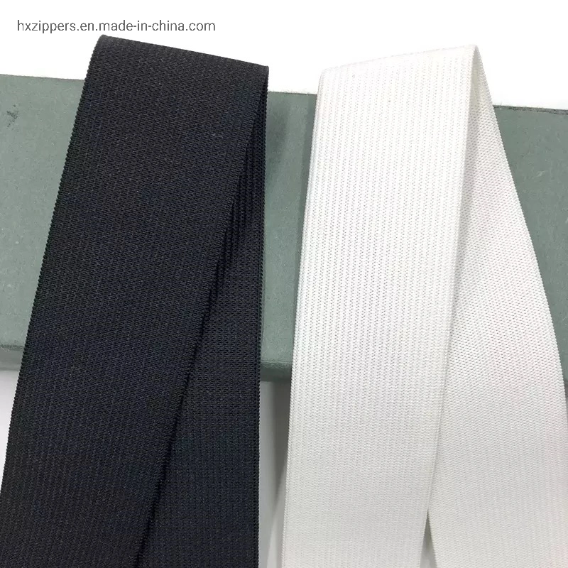 Polyester High quality/High cost performance Elastic Tape Black White Knitted Elastic Band