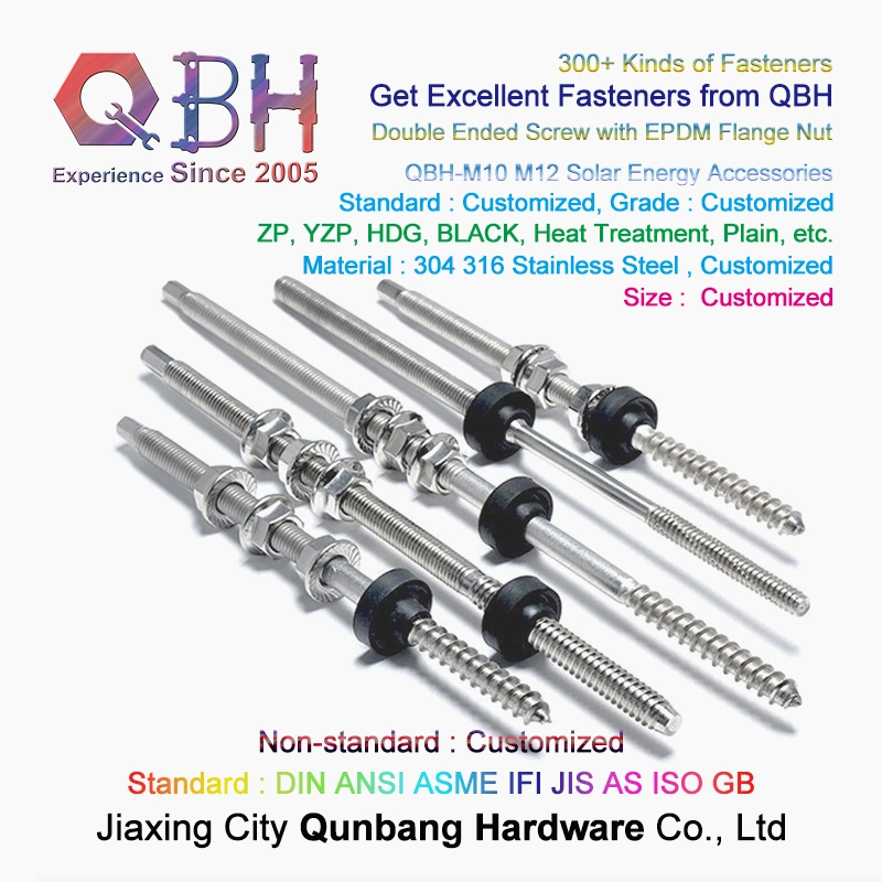 Qbh Stainless Steel Screw Photovoltaic PV Solar Power Energy Panel Bracket Rack Mounting Frame Spare Maintaining Repairing Replace Replacement Fastener Fixture