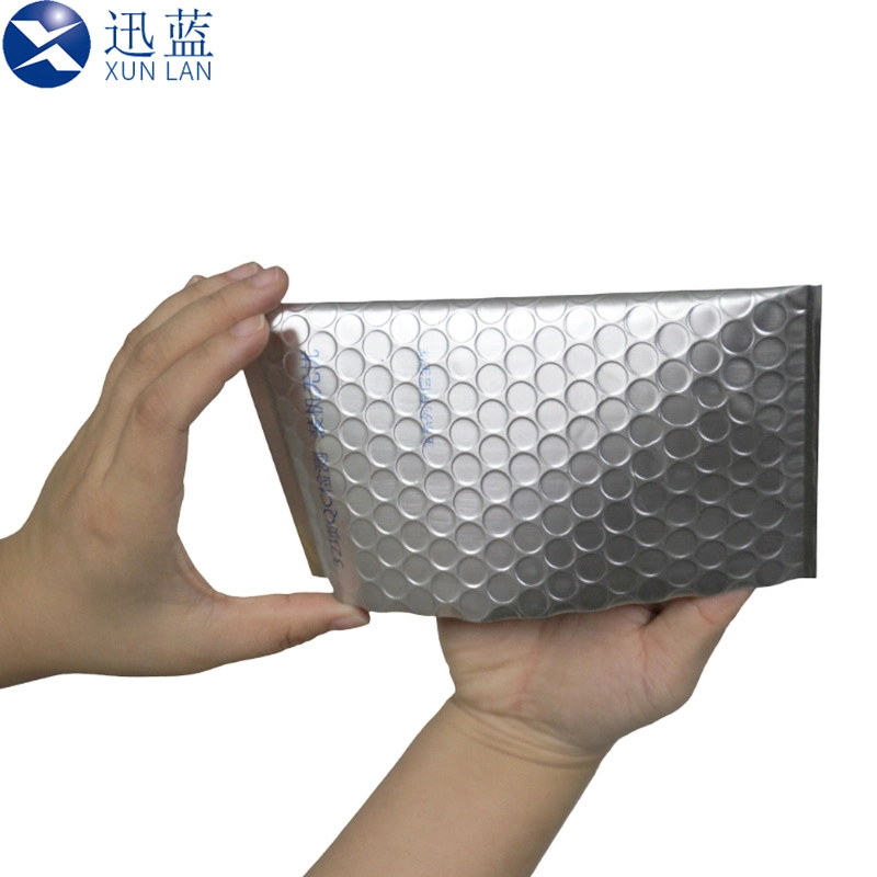 Изолируйте серебристый металлик композитный пакет из пузырчатой пленки индивидуального логотипа печать (Шэньчжэнь завод)